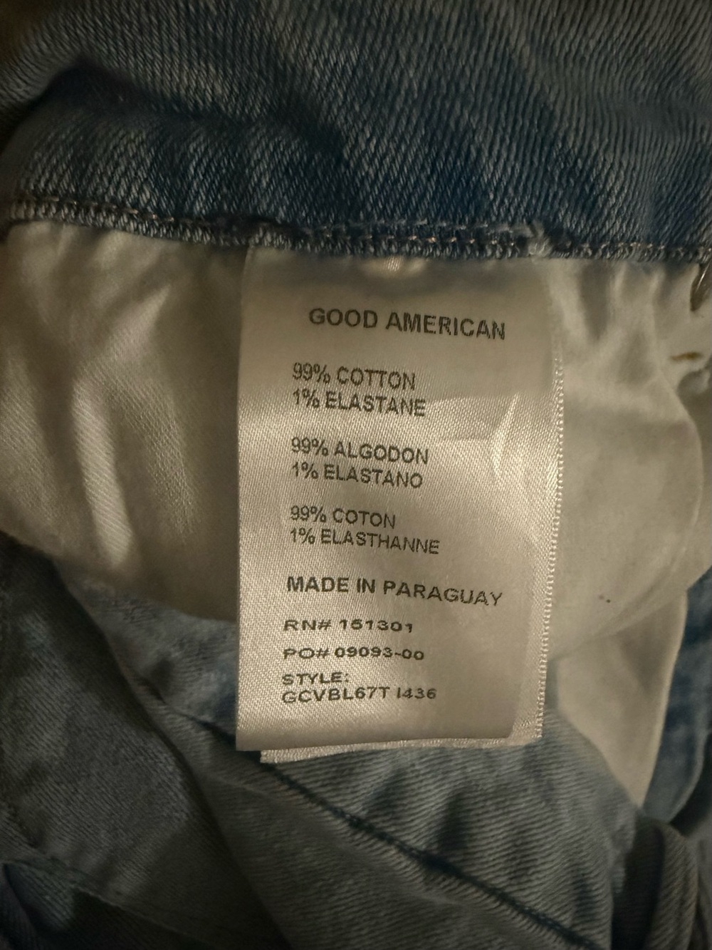 Good American Light Wash Cropped Raw Hem Jeans Size 18 - Picture 6 of 6